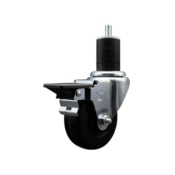3-1/2'' Phenolic Swivel 1-3/4'' Expanding Stem Caster with Brake